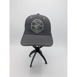 Klein Tools Hat Adjustable StrapBack Gray Silver Adjustable OSFM Logo Embroidery
